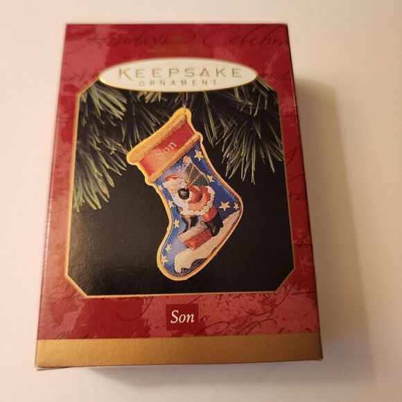 Hallmark Keepsake Ornament Pressed Tin Son Dated 1997 - Picture 1 of 4